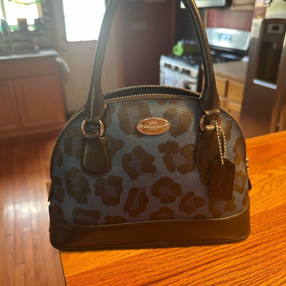 Coach Blue and Black Mini Bag